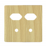 Placa p/ 2 Tomadas + 2 Furos 4x4 - Novara Maple